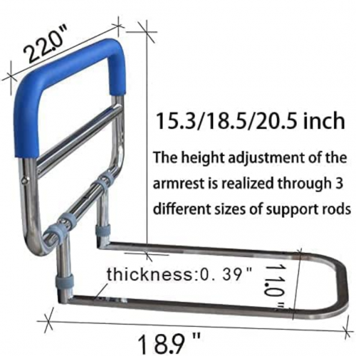 Прикроватный поручень из нержавеющей стали для пожилых людей Assis Bedside Assistant