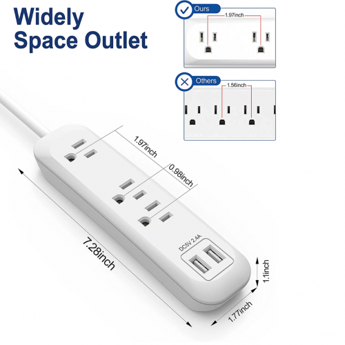 Удлинитель с USB-портами JiangSiling