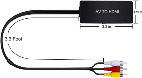 конвертер, переходник из HDmI в AV и s-video (HDMI RCA (CVBS, композитный,s-video)