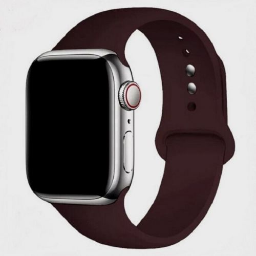 Силиконовый ремешок для Apple Watch коричневый