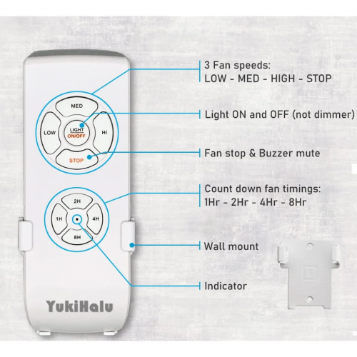 Комплект дистанционного управления потолочным вентилятором YukiHalu