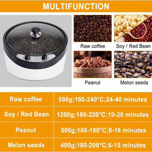 JIAWANSHUN 800 г электрическая машина для обжарки кофе для домашнего использования