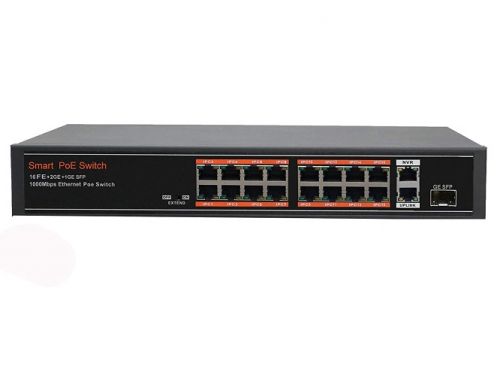 SECUPOE 16-портовый коммутатор Fast Ethernet PoE с поддержкой 10/100M