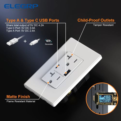 Настенная розетка для зарядного устройства USB ELEGRP.