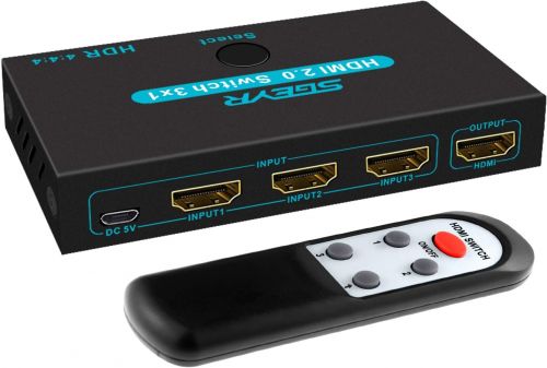 Коммутатор-сплиттер 3-портовый 4K HDMI-переключатель 3 в 1