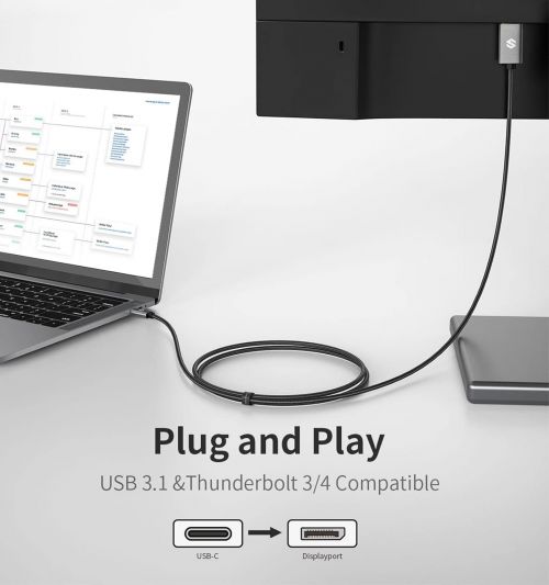 Кабель Silkland USB C - DisplayPort.