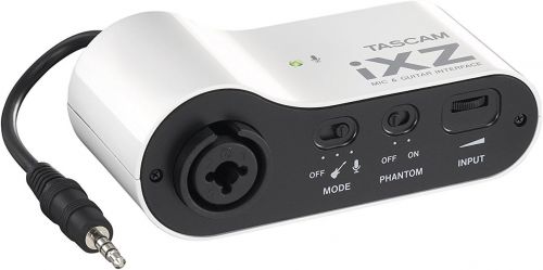 Tascam iXZ Микрофон и инструментальный аудиоинтерфейс для мобильных устройств.