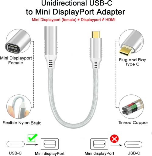 Адаптер USB C - Mini DisplayPort.