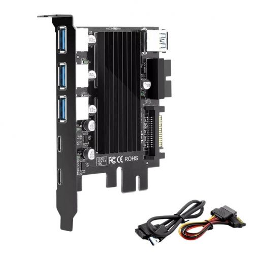 USB 3.0 плата расширения PCI-E 5 портов адаптер-концентратор