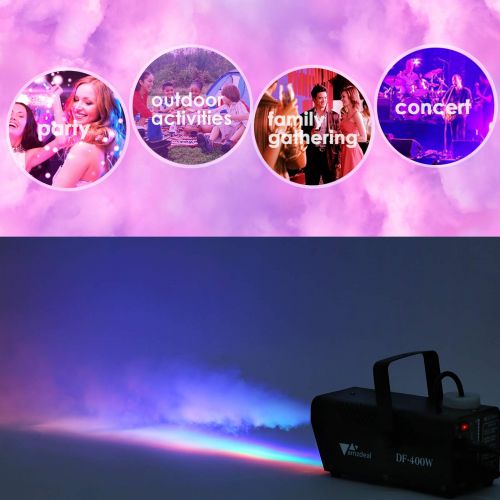 Amzdeal Fog Machine со светодиодной подсветкой 400W