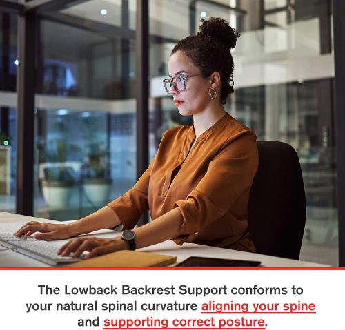 ObusForme Lowback Backrest Support — мягкая подушка сиденья в нижней части спины и подушка для поддержки поясницы