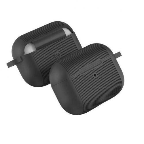 Чехол для Airpods Pro черный в полоску