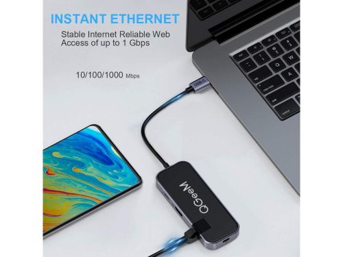 Концентратор USB C, 6-портовый адаптер