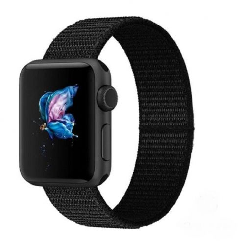 Нейлоновый ремешок для Apple Watch черный