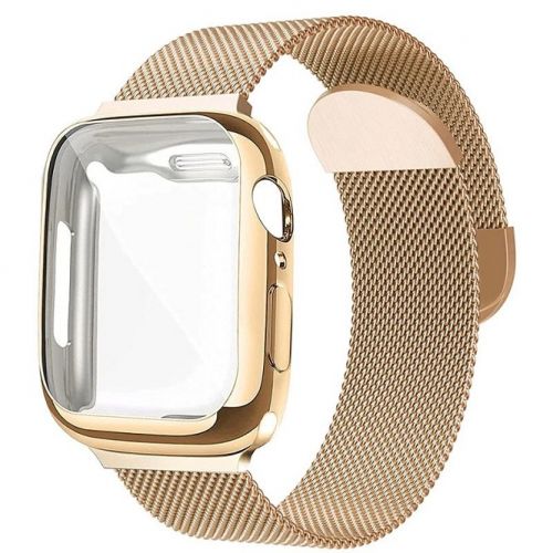 Металлический ремешок с чехлом для Apple Watch