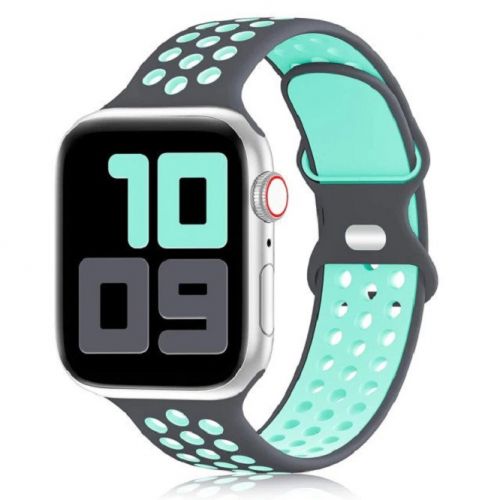 Спортивный ремешок для Apple Watch серо-голубой