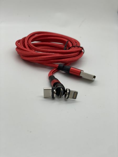 Магнитное зарядное для Iphone ,Android и USB-Type 3в1