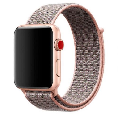 Нейлоновый ремешок для Apple Watch розовый 