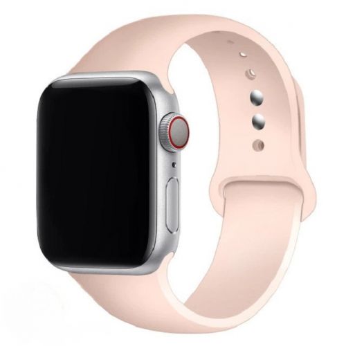 Силиконовый ремешок для Apple Watch бежево-розовый